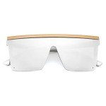 FEISEDY Oversized Square Futuristic Sunglasses