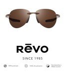 Revo Unisex Descend A S Sunglasses, Brown Frame