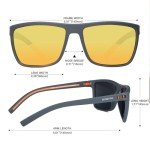 ZENOTTIC Men's Polarized Square Sunglasses with UV400 Protection