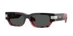 Versace VE4465 Black/Red Rectangular Sunglasses for Men