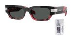 Versace VE4465 Black/Red Rectangular Sunglasses for Men