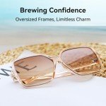 Dollger Oversized Square Sunglasses for Men and Women