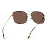 WearMe Pro Women’s Polarized Square Sunglasses - Beige Tortoise