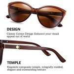 FEISEDY Polarized Cat Eye Sunglasses for Women