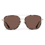 WearMe Pro Women’s Polarized Square Sunglasses - Beige Tortoise