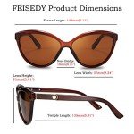 FEISEDY Polarized Cat Eye Sunglasses for Women