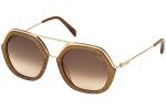 Emilio Pucci 47F Metal Sunglasses - Brown Gradient