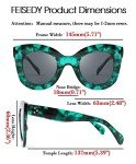 FEISEDY Oversized Square Retro Sunglasses B2572