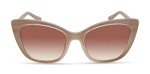 GUESS Retro Cat Eye Sunglasses in Shiny Beige