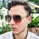 Stylish Oversized Square Aviator Sunglasses for Men