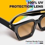 VISOONE UV400 Rectangle Y2K Sunglasses for All