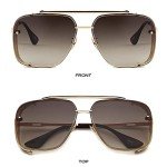Stylish Oversized Square Aviator Sunglasses for Men