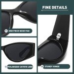 Trendy Polarized Retro Cat Eye Sunglasses for Women