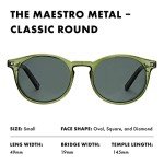Prive Revaux Maestro Round Metal Sunglasses - Hunter Green