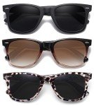 MEETSUN Retro Polarized Sunglasses - 3 Pack