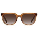 Retro Polarized Square Sunglasses - Brown Lens