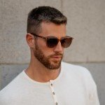 Retro Polarized Square Sunglasses - Brown Lens