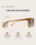 Retro Polarized Square Sunglasses - Brown Lens
