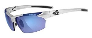 Tifosi Jet Wrap Sunglasses - Metallic Silver/Blue Lens