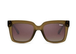 Quay Women's Oversized Polarized Sunglasses - Icy Green