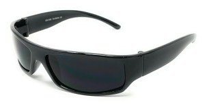 Men's Black Wrap Around Gangster Sunglasses