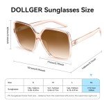 Dollger Oversized Square Sunglasses for Men and Women