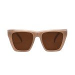 Ava Oversized Cat Eye Sunglasses - Oatmeal Frame