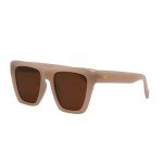 Ava Oversized Cat Eye Sunglasses - Oatmeal Frame