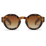 VANLINKER Vintage Round Polarized Sunglasses - Tortoise