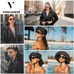 VANLINKER Vintage Round Polarized Sunglasses - Tortoise