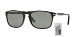Persol PO3059S Black/Green Square Sunglasses for Men