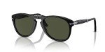 Persol Folding Black Sunglasses with Green Lenses