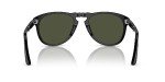 Persol Folding Black Sunglasses with Green Lenses