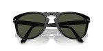 Persol Folding Black Sunglasses with Green Lenses