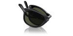 Persol Folding Black Sunglasses with Green Lenses