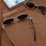 Chic Women’s Hexagon Sunglasses with Chain