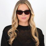 Illesteva Pamela Black and Brown Sunglasses