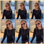 Chic Women’s Hexagon Sunglasses with Chain