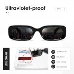 Kimorn Unisex Retro Rectangle Thick Frame Sunglasses