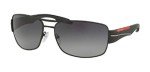Prada PS53NS Black Rubber Grey Gradient Sunglasses