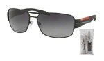 Prada PS53NS Black Rubber Grey Gradient Sunglasses