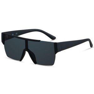 LYZOIT Unisex Square Flat Top Sunglasses