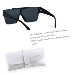LYZOIT Unisex Square Flat Top Sunglasses