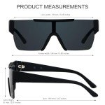 LYZOIT Unisex Square Flat Top Sunglasses