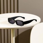 Kimorn Unisex Retro Rectangle Thick Frame Sunglasses