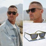 Polarized Square Sunglasses for Men by WearMe Pro
