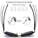 Joopin Men's Polarized Rectangular Designer Sunglasses