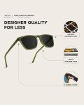 Polarized Square Sunglasses for Men by WearMe Pro