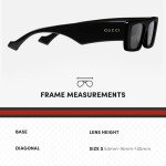 Gucci GG1331S Rectangular Sunglasses with eSHADES Kit