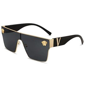Oversized Vintage Square Sunglasses for Men & Women